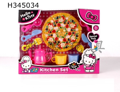 H345034 - KT cat tea set with pizza