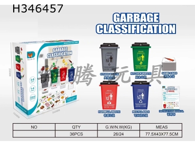 H346457 - Garbage sorting desktop game (100 cards)