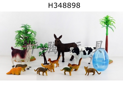 H348898 - 15 sets of simulation dinosaur models