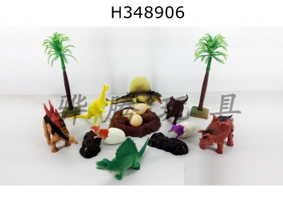 H348906 - 16 sets of simulation dinosaur models