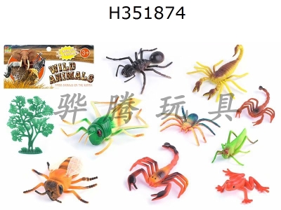 H351874 - 1 7-inch insect + 5 5-inch insect + 3-inch insect + 1 tree