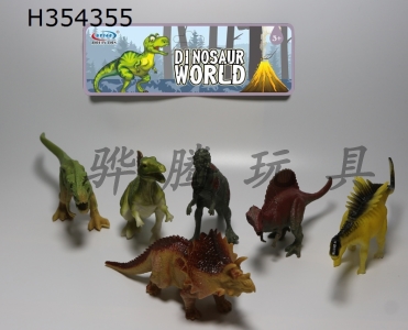 H354355 - 6-inch simulation dinosaur 6-Piece set