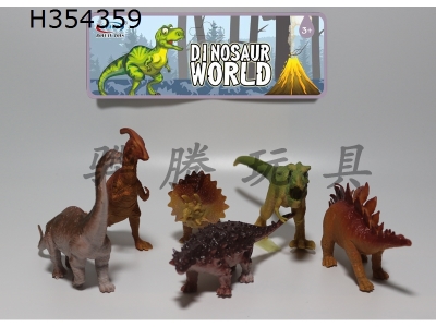 H354359 - 6-inch simulation dinosaur 6-Piece set