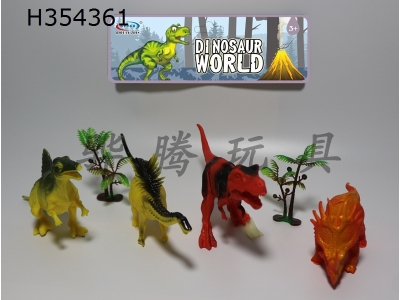 H354361 - 6-inch simulation dinosaur 4-piece set