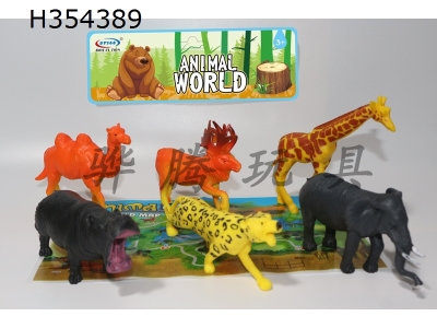 H354389 - Forest animal 6-Piece set, with map