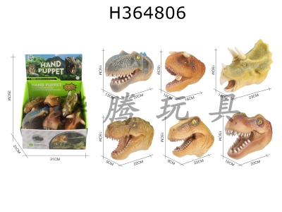 H364806 - Enamel dinosaur hand puppet (with light IC)