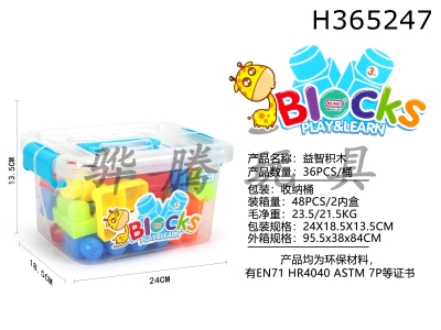 H365247 - Puzzle building blocks (36pcs)