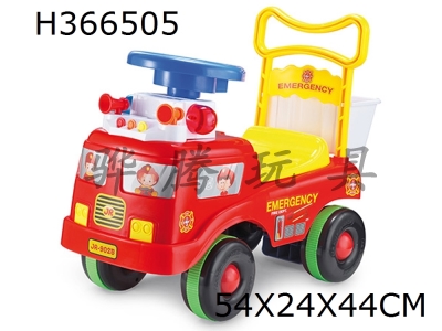H366505 - Red fire truck baby new wheel coaster with music and lights
