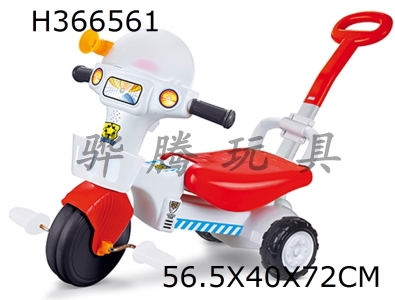 H366561 - Red babys new wheel taxiing, three wheel walking aid and double car with light, music and push handle