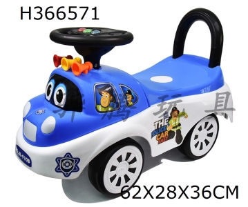 H366571 - Blue police car baby new wheel coaster with music
