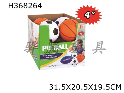 H368264 - 4-inch Pu foot / basket / rugby mix (12 / display box)