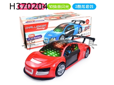 H370204 - Electric car 1:18<br>
3D light music<br>
Open window electroplated car seat