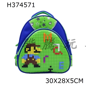 H374571 - Puzzle bag (blue and green)