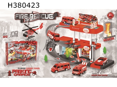 H380423 - Fire three floor parking lot