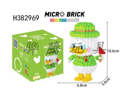 H382969 - 409pcs building blocks of standard bearer cute Donald Duck