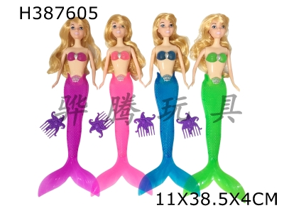 H387605 - 11.5 "fashion solid lighting Mermaid with comb