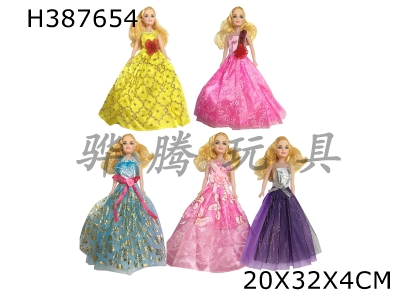 H387654 - 11 inch fashion dress hollow Barbie