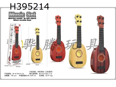 H395214 - Wood grain plucked Guitar (3 colors)