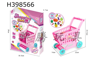 H398566 - Cartoon shopping cart with fruit