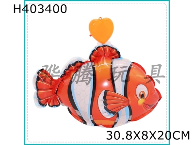 H403400 - Peach heart portable lantern clownfish (with lighting piping)