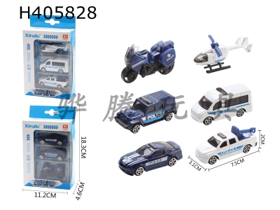 H405828 - 1: 64 taxiing alloy car three (police car)