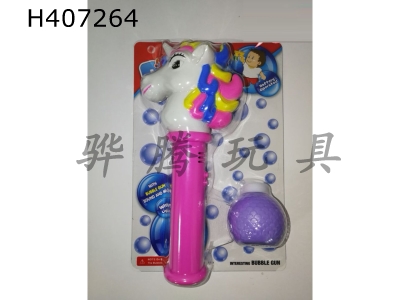 H407264 - Color chart unicorn light short stick bubble stick