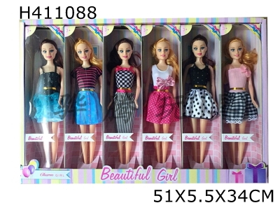 H411088 - 11.5-inch fashion Barbie 6 mixed 6PCS