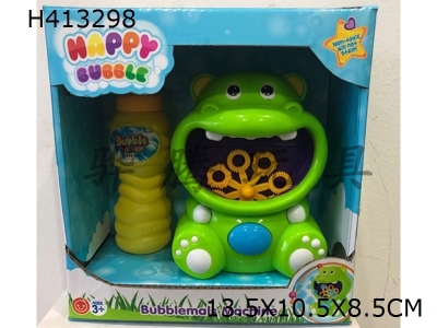 H413298 - Hippo electric bubble machine (green)