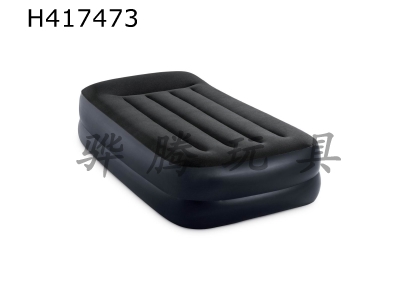 H417473 - Black-and-white built-in pillow double-layer single-string air bed