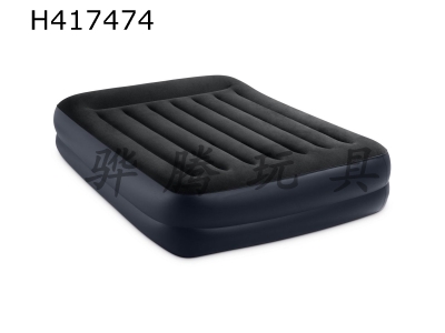 H417474 - Black-and-white built-in pillow double-layer double-person air bed