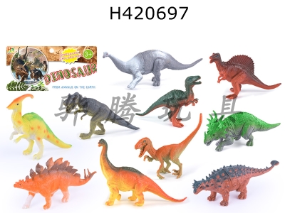 H420697 - 6 5-inch dinosaurs + 4 6-inch Dinosaurs