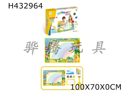 H432964 - Water painting blanket with 3 pens (with sponge) with seal, roller, instruction manual
