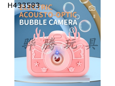 H433583 - Real color electric music soft rubber deer bubble camera with light