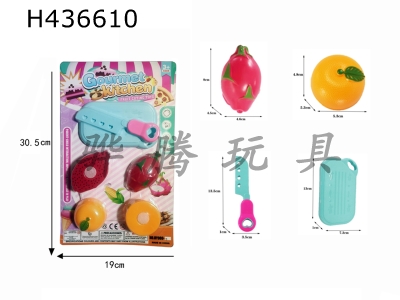 H436610 - Fruit + knife + chopping board