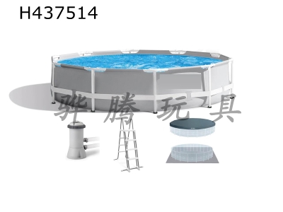 H437514 - 14-foot round pipe rack pool set