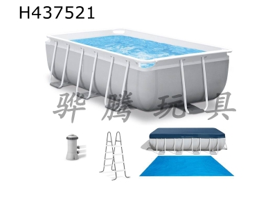 H437521 - 16-foot rectangular pipe rack pool set