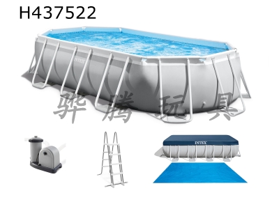 H437522 - 5-meter oval pipe rack pool set