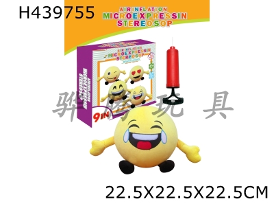 H439755 - 9 inch smiley face ball