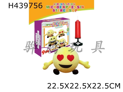 H439756 - 9 inch smiley face ball