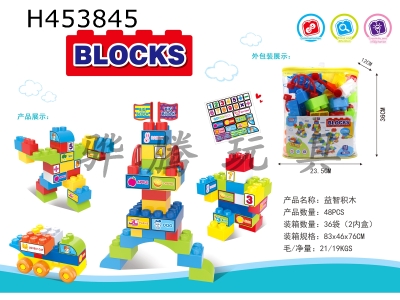 H453845 - Puzzle building blocks (48pcs)