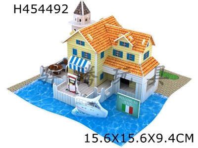H454492 - (3D jigsaw puzzle) Italian style-wharf.