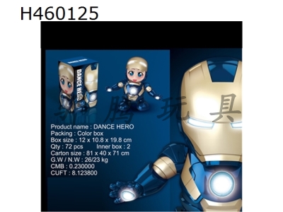 H460125 - Blue electric dancing iron man