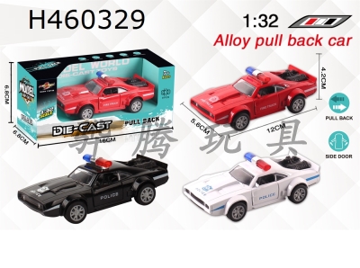 H460329 - 1: 32 simulated dodge a Huili alloy police car opens the door