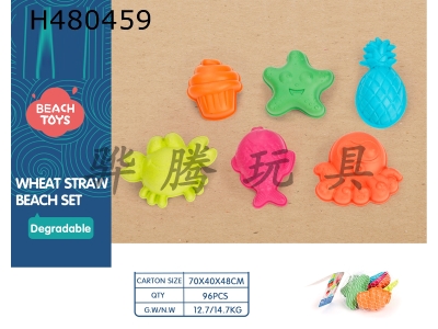 H480459 - Straw sand mold set of 6 pieces