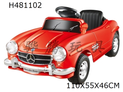 H481102 - MERCEDES-BENZ 300SL LICENSED             R/C RIDE ON CAR
MUSIC/LIGHT/CAN PLAY WITH MP3 PLAYER AND VOLUME ADJUSTMENT/2.4G REMOTE CONTROL