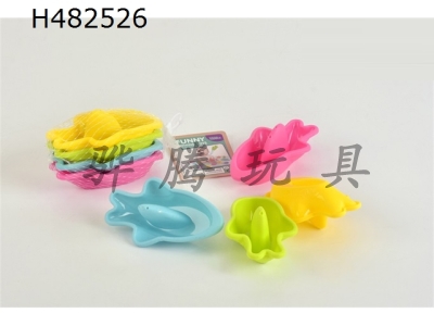 H482526 - Ocean bathing, water playing, stacked boat, four colors, 4 PCs