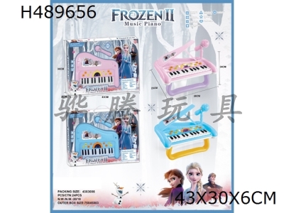 H489656 - Ice and snow multifunctional cartoon electronic piano + microphone