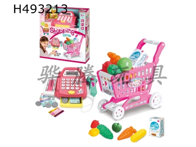 H493213 - Girls cash register+shopping cart (2 lights, 5th without bag)