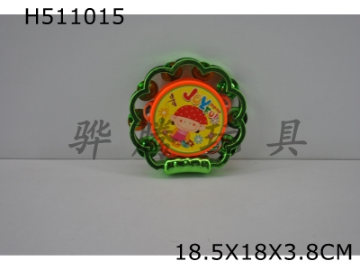 H511015 - Colored plum blossom-shaped hand tambourine 2-in-1 combination)
