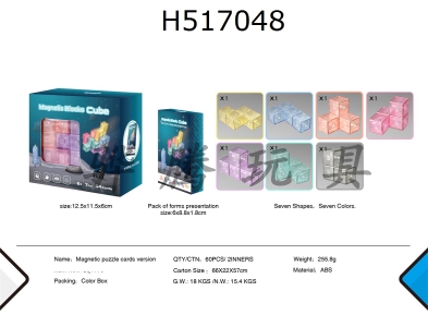 H517048 - Magnetic building block magic cube card version